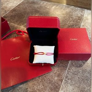 Cartier Love Silk Cord Bracelet in Yellow Gold with Diamond